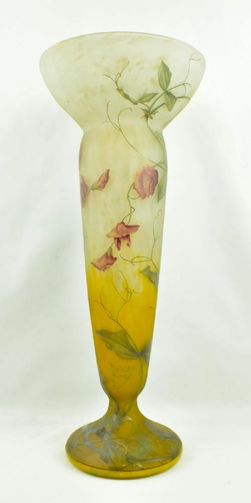 Art Nouveau Cameo Glass Vase by Emile Gallé