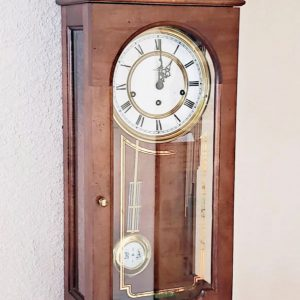 Professionally Restored Vintage / Antique Howard Miller TRIPLE CHIME Pendulum Wall Clock – Solid Brass German Mechanical Movement w/warranty